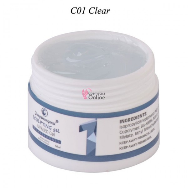 Gel UV / LED FSM Sclupting Gel de constructie, 50ml XL - 01 Transparent (Clear)